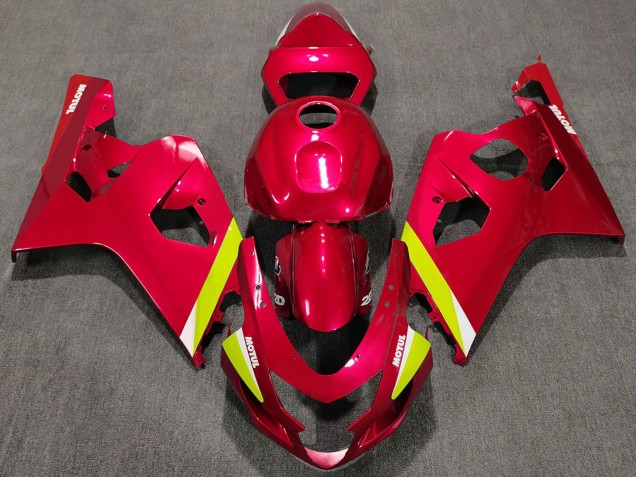 2004-2005 Suzuki GSXR 600 / GSXR 750 Motorcycle Fairings - Red Yellow White Canada