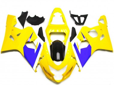 2004-2005 Suzuki GSXR 600 / GSXR 750 Motorcycle Fairings - Yellow Blue White Glossy Black Canada