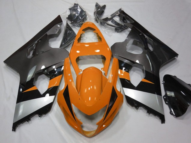 2004-2005 Suzuki GSXR 600 / GSXR 750 Motorcycle Fairings - Orange Silver Canada