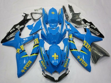 2008-2010 Suzuki GSXR 600 / GSXR 750 Motorcycle Fairings - Blue Black Gold Rizla Canada