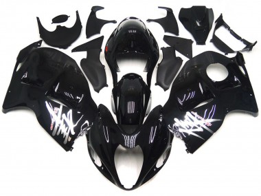 1996-2007 Suzuki GSXR 1300 Motorcycle Fairings - Glossy Black with Silver Decals Canada