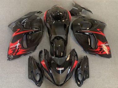 2008-2020 Suzuki GSXR 1300 Motorcycle Fairings - Glossy Black with Red Logo Canada