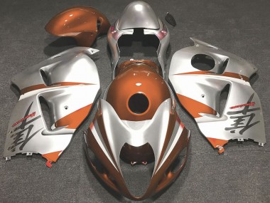 1996-2007 Suzuki GSXR 1300 Motorcycle Fairings - Glossy Orange and Silver Canada