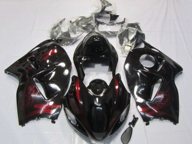 1996-2007 Suzuki GSXR 1300 Motorcycle Fairings - Red Glossy Black Canada