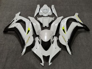 2016-2020 Kawasaki ZX10R Motorcycle Fairings - Pearl White Yellow Matte Black Canada