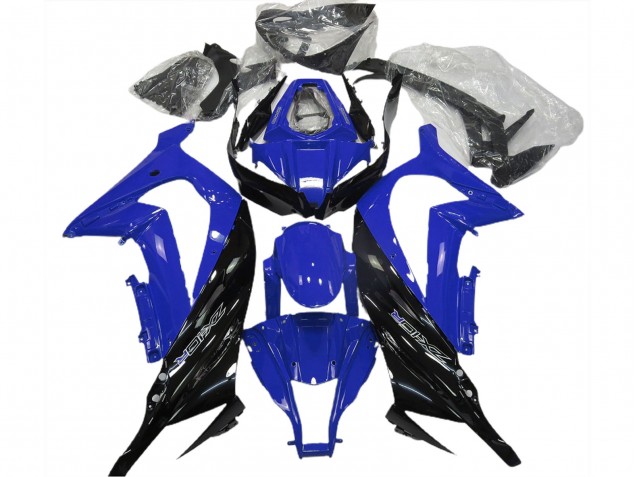 2011-2015 Kawasaki ZX10R Motorcycle Fairing - Blue Glossy Black Canada