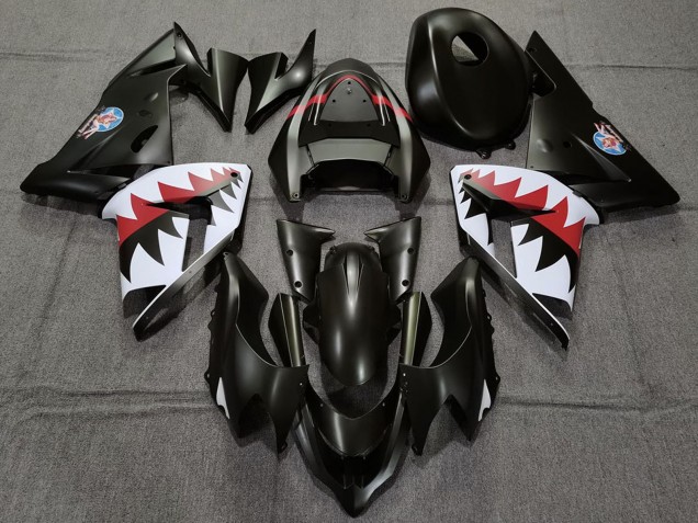 2004-2005 Kawasaki ZX10R Motorcycle Fairings - Matte Black Betty Bomber Canada