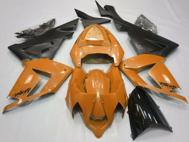 2004-2005 Kawasaki ZX10R Motorcycle Fairings - Pearl Orange Black Canada