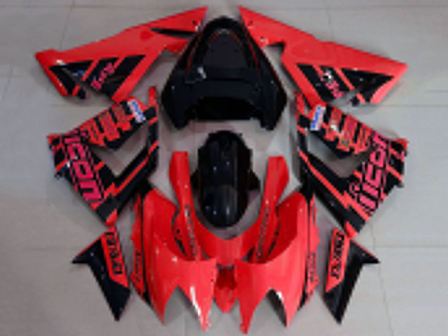 2004-2005 Kawasaki ZX10R Motorcycle Fairings - Red and Black Logo Canada