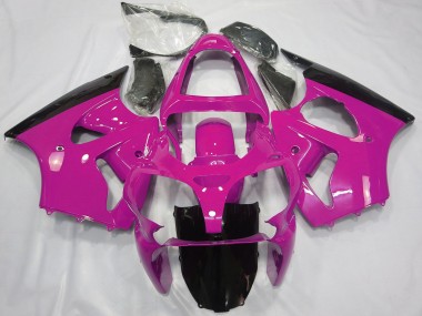2000-2002 Kawasaki ZX6R Motorcycle Fairings - Pink Glossy Black Canada
