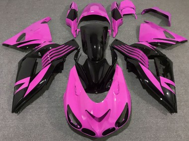 2006-2011 Kawasaki ZX14R Motorcycle Fairings - Pink Glossy Black Canada