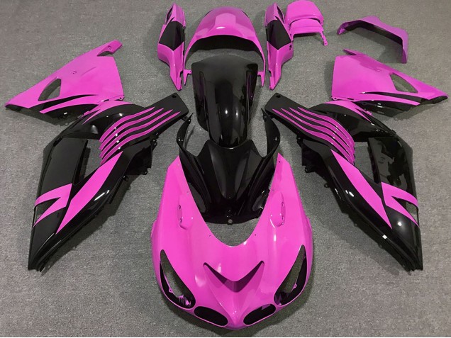 2006-2011 Kawasaki ZX14R Motorcycle Fairings - Pink Glossy Black Canada