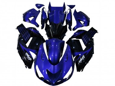 2006-2011 Kawasaki ZX14R Motorcycle Fairings - Blue Glossy Black White Ninja Canada