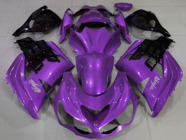 2012-2024 Kawasaki ZX14R ZZR1400 Motorcycle Fairing - Purple Black Canada