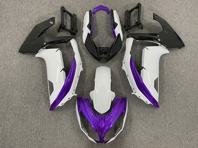 2009-2011 Kawasaki Ninja 650R Motorcycle Fairings - White Purple Matte Black Canada