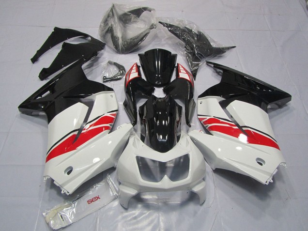 2008-2012 Kawasaki Ninja 250 Motorcycle Fairings - White Red Glossy Black Yama Style Canada