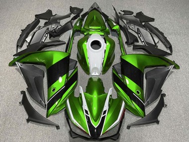 2015-2018 Yamaha R3 Motorcycle Fairings - Green White Glossy Black Canada