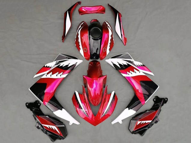 2015-2018 Yamaha R3 Motorcycle Fairings - Red White Black Shark Canada