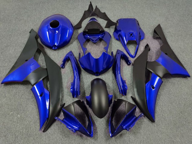 2008-2016 Yamaha R6 Motorcycle Fairing - Blue Matte Black Canada