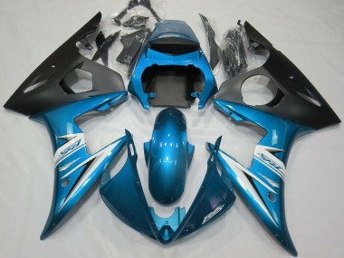 2003-2004 Yamaha R6 Motorcycle Fairings - Blue White Matte Black Canada