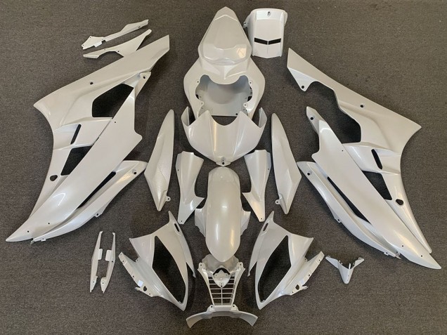2006-2007 Yamaha R6 Motorcycle Fairings - Pearl White Canada