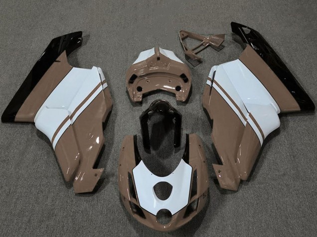2003-2004 Ducati 749 999 Motorcycle Fairings - White Brown Glossy Black Canada