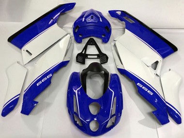2003-2004 Ducati 999 Motorcycle Fairings - White Blue Black Canada