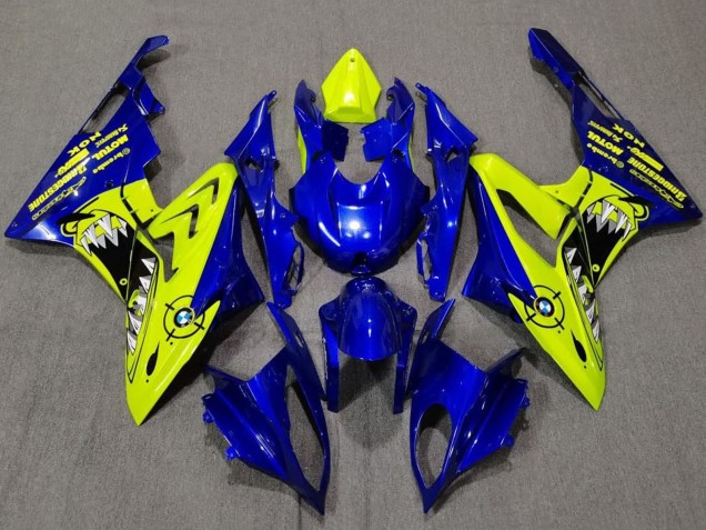 2009-2014 BMW S1000RR Motorcycle Fairings - Yellow Blue Shark Canada