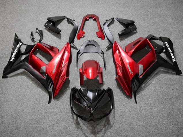 2010-2016 Kawasaki Z1000SX Motorcycle Fairings - Red Glossy Black Canada