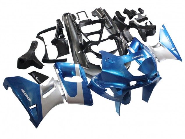 1993-2007 Kawasaki ZZR400 Motorcycle Fairings - Blue Silver Black Canada