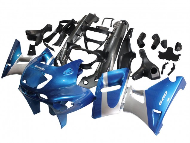 1998-2003 Kawasaki ZZR600 Motorcycle Fairings - Blue Silver Black Canada