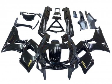 1993-2007 Kawasaki ZZR400 Motorcycle Fairings - Glossy Black Gold Ninja Canada