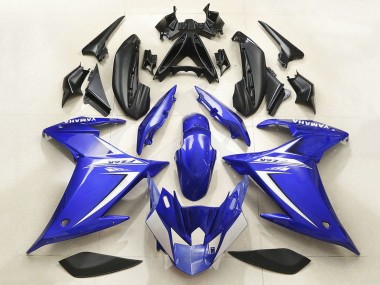 2009-2015 Yamaha FZ6R Motorcycle Fairing - Blue White Canada