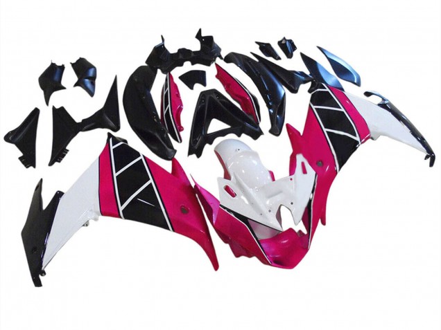 2009-2015 Yamaha FZ6R Motorcycle Fairings - Raspberry White Black Canada