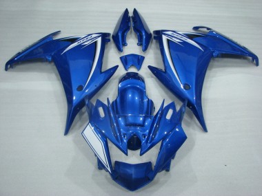 2009-2015 Yamaha FZ6R Motorcycle Fairings - Blue White Canada