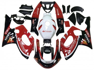 1996-2007 Yamaha YZF600R Thundercat Motorcycle Fairings - Glossy Black Red White Volvo Fimer Santander Canada