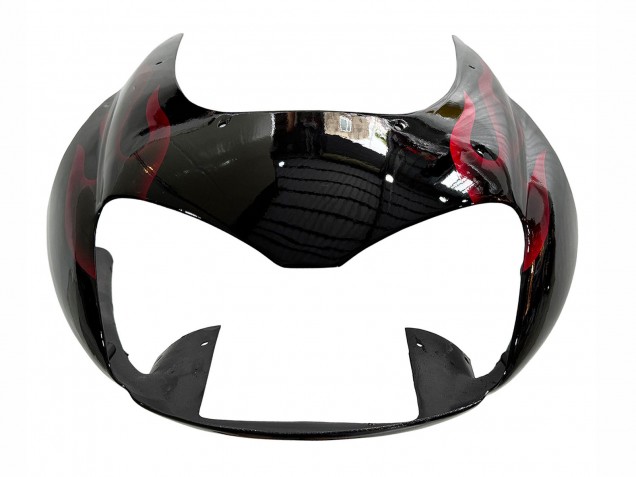 1997-2007 Yamaha YZF 1000R Thunderace Motorcycle Fairing Kits - Black with Red Flame Canada