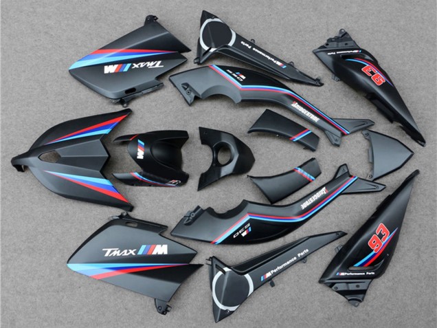 2012-2014 Yamaha TMAX530 Motorcycle Fairings - Matte Black Red Blue 93 Canada