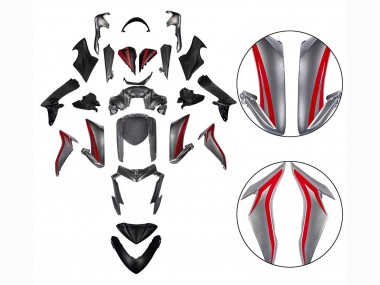 2015-2020 Suzuki GSX-S 1000 Motorcycle Fairings - Red Silver Canada