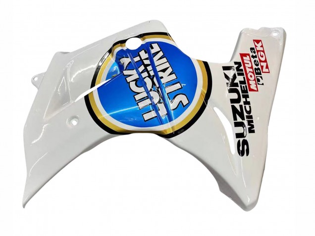 2003-2013 Suzuki SV650 Motorcycle Fairings - White Blue Lucky Strike Motul Canada