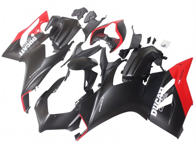 2020-2024 Ducati Panigale V2 Motorcycle Fairings - Red Matte Black Corse Canada