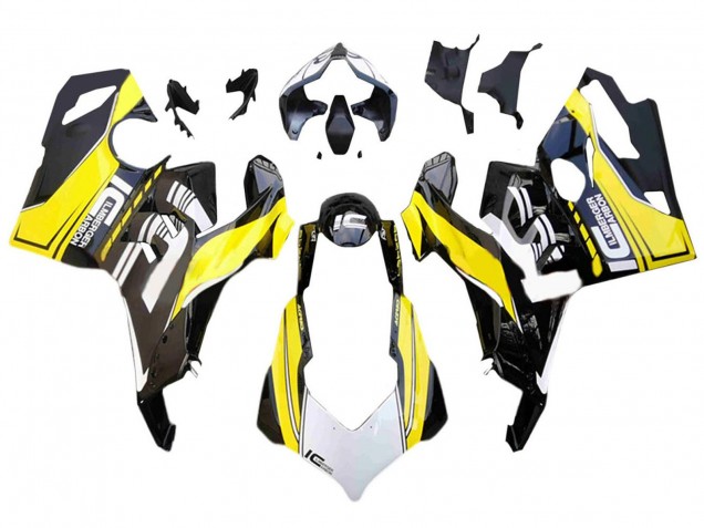 2018-2019 Ducati Panigale V4 V4S Motorcycle Fairings - White Yellow Glossy Black Canada