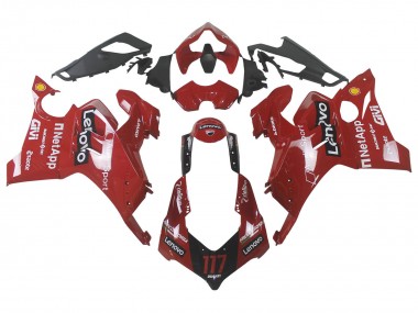 2020-2021 Ducati Panigale V4 V4S Motorcycle Fairing - Red Glossy Black Lenovo 117 Canada