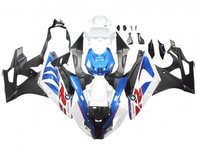 2009-2014 BMW S1000RR Motorcycle Fairings - White Blue Matte Black Canada