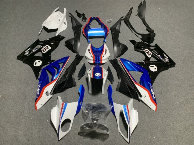 2009-2014 BMW S1000RR Motorcycle Plastics - White Red Blue Glossy Black Canada