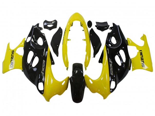 2004-2006 Suzuki GSX600F/GSX750F Motorcycle Fairings - Glossy Black Yellow Canada