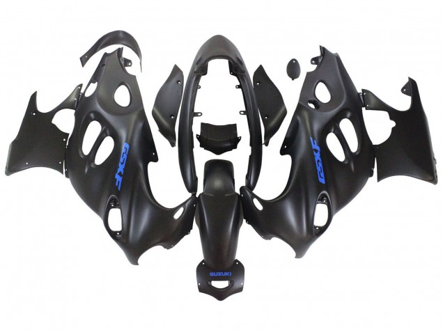 2004-2006 Suzuki GSX600F/GSX750F Motorcycle Fairings - Matte Black with Blue Logo Canada