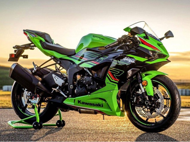 2023-2025 Kawasaki ZX6R Motorcycle Fairings - Green Black Canada