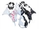2023-2025 Kawasaki ZX6R Motorcycle Fairings - Black White with Flower Canada