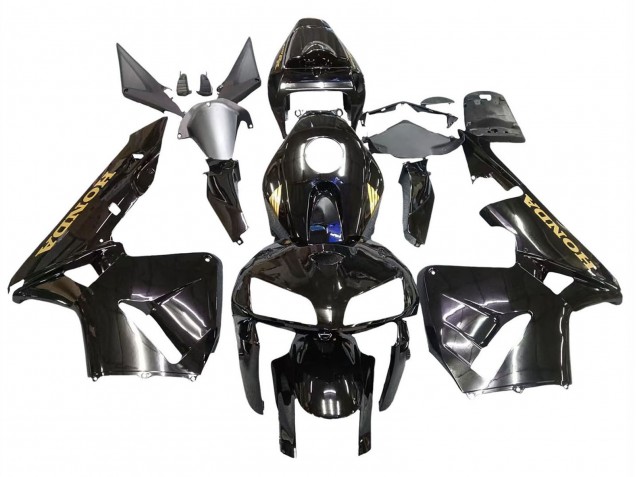 2005-2006 Honda CBR600RR Motorcycle Fairings - Black with Gold Logo Canada